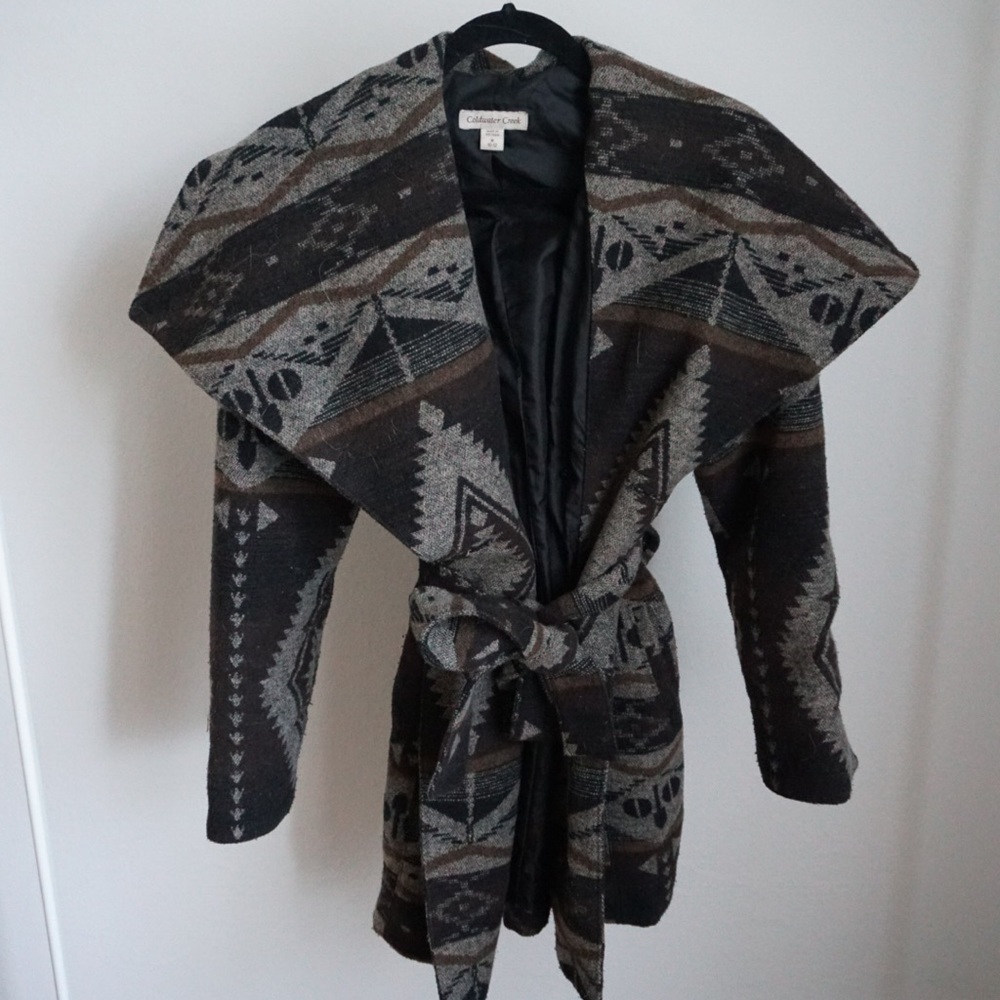 Tribal Cinched Pea Coat